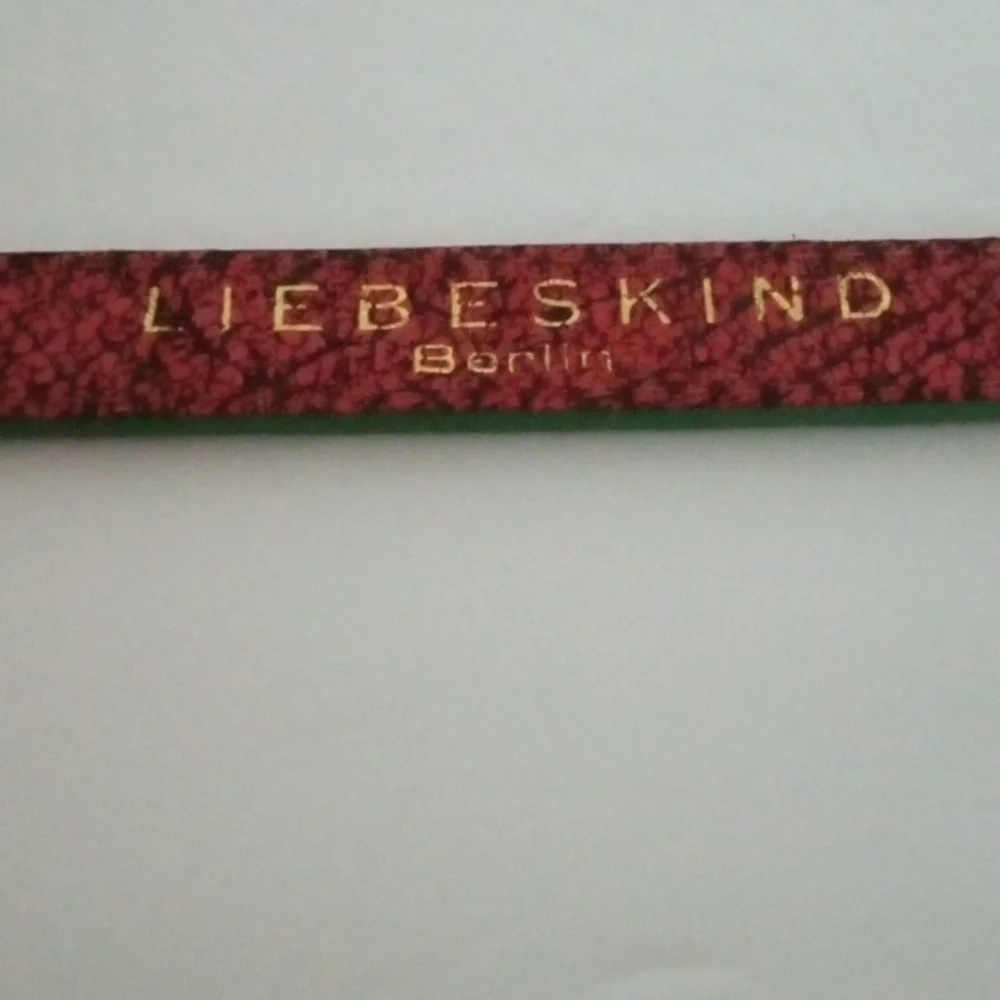 Liebeskind Berlin  Women's Cow Leather Coral & Green Preowned
